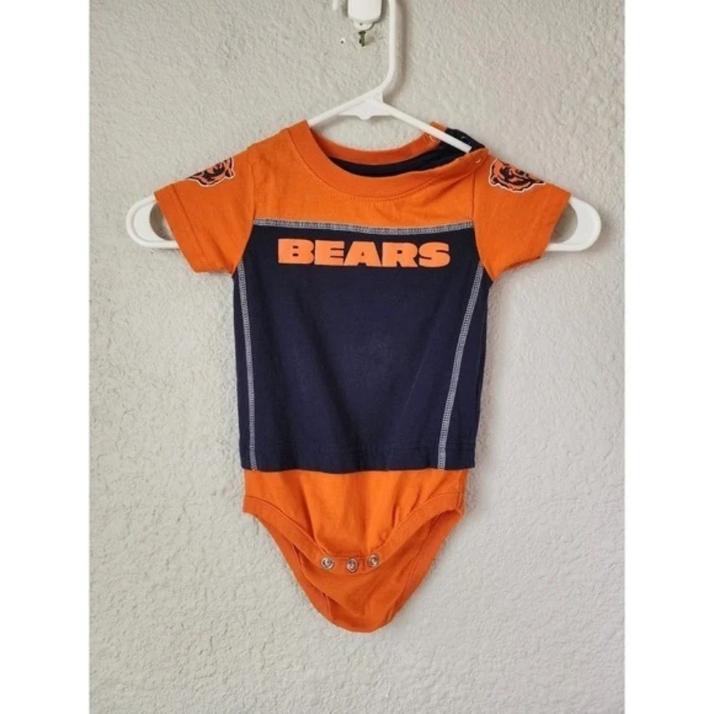 Chicago Bears NFL Baby Bodysuit Creeper One piece Orange‎ Navy Football 12M